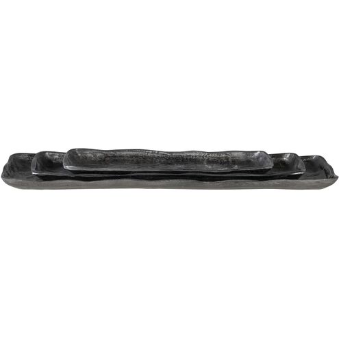 Artisan Antique Nickel Trays, Set of 3