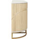 Sconset 72 X 18 inch Natural with White Ash and Brass Credenza