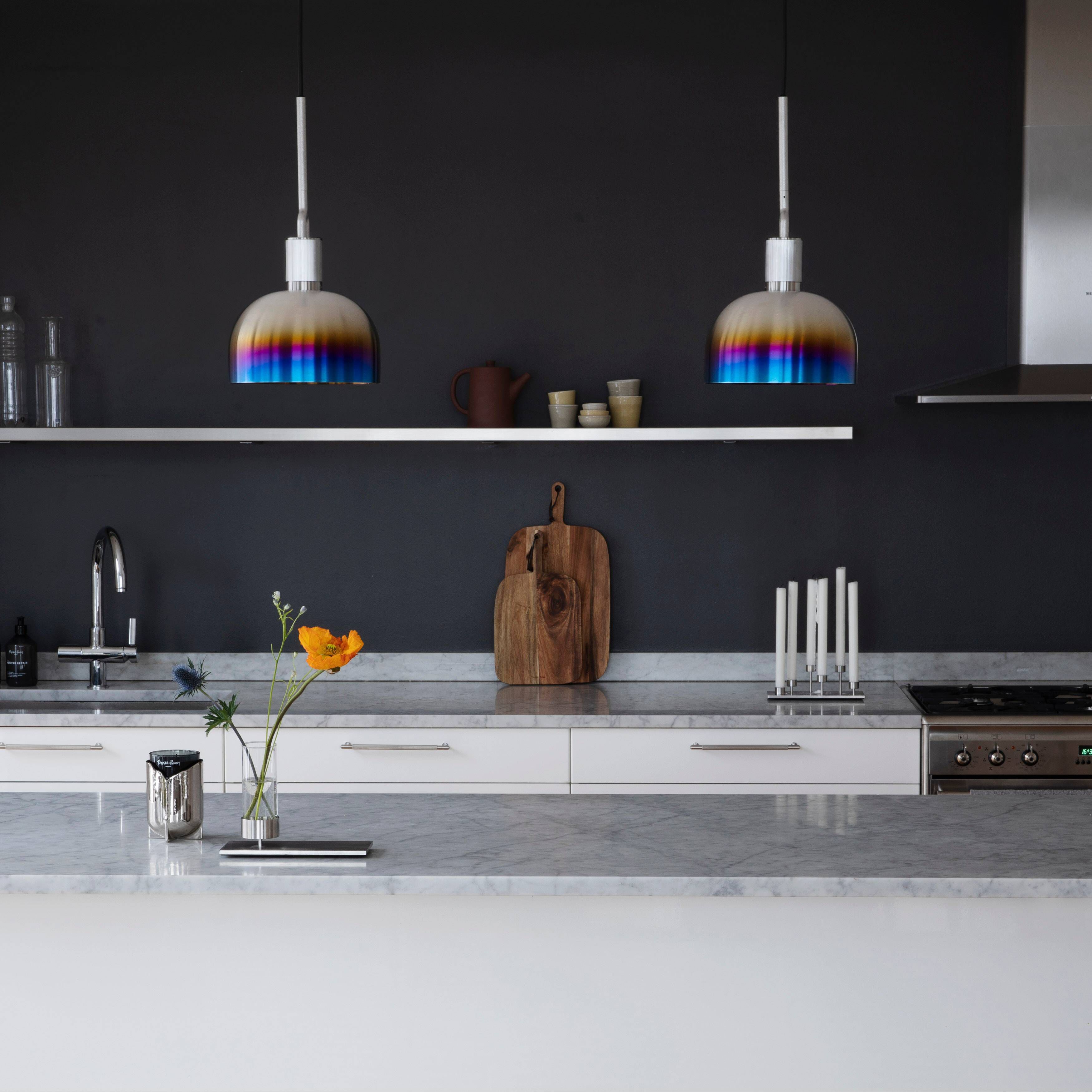 Forked LED 13.39 inch Burnt Steel Pendant Ceiling Light