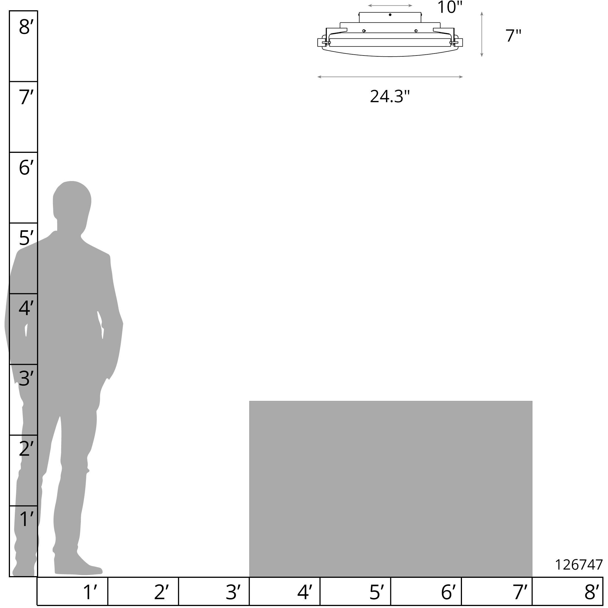 Metra LED 24.3 inch Bronze Flush Mount Ceiling Light