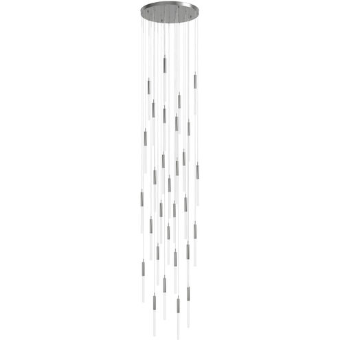 Main St. LED 30 inch Polished Nickel Pendant Ceiling Light in Frosted
