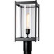 Cela 1 Light 18.6 inch Coastal Black Outdoor Post Light in Clear