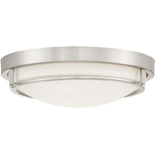 Modern 2 Light 13 inch Brushed Nickel Flush Mount Ceiling Light