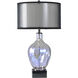 Eclipse 31 inch 100 watt Opuzen Ebony and Black and Silver Table Lamp Portable Light