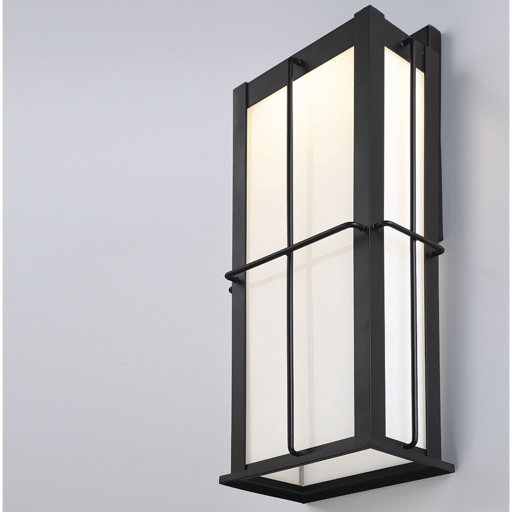 Bensa LED 14.75 inch Black Outdoor Wall Sconce