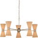 Pennyworth 10 Light 36 inch Contemporary Silver Leaf and Contemporary Silver Chandelier Ceiling Light