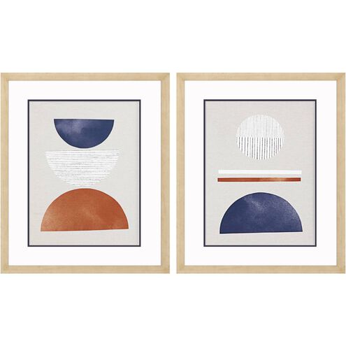 Abstract Collection Blue Framed Art