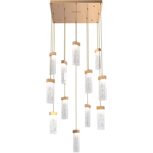 Parallel LED Novel Brass Chandelier Ceiling Light, Square Multi-Port