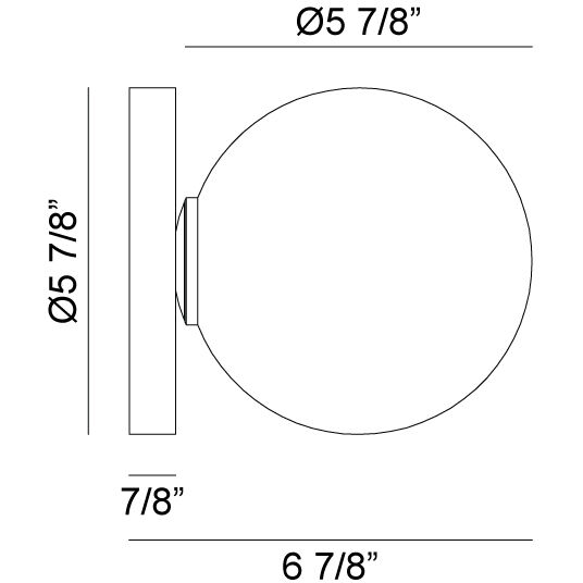 Cosmo Wall Sconce Wall Light in Black and Clear