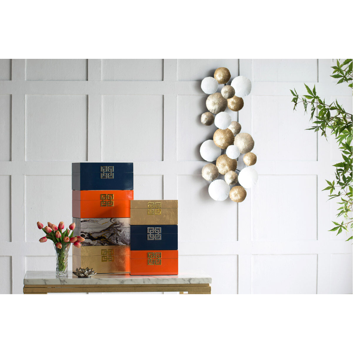 Anita 13.6 X 7.5 inch Blue Box, Set of 2