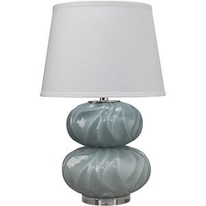 Pricilla Double Gourd 25 inch 150.00 watt Cornflower Blue Glass Table Lamp Portable Light