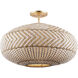 Zanzibar 4 Light 22 inch Soft Gold Semi Flush Ceiling Light