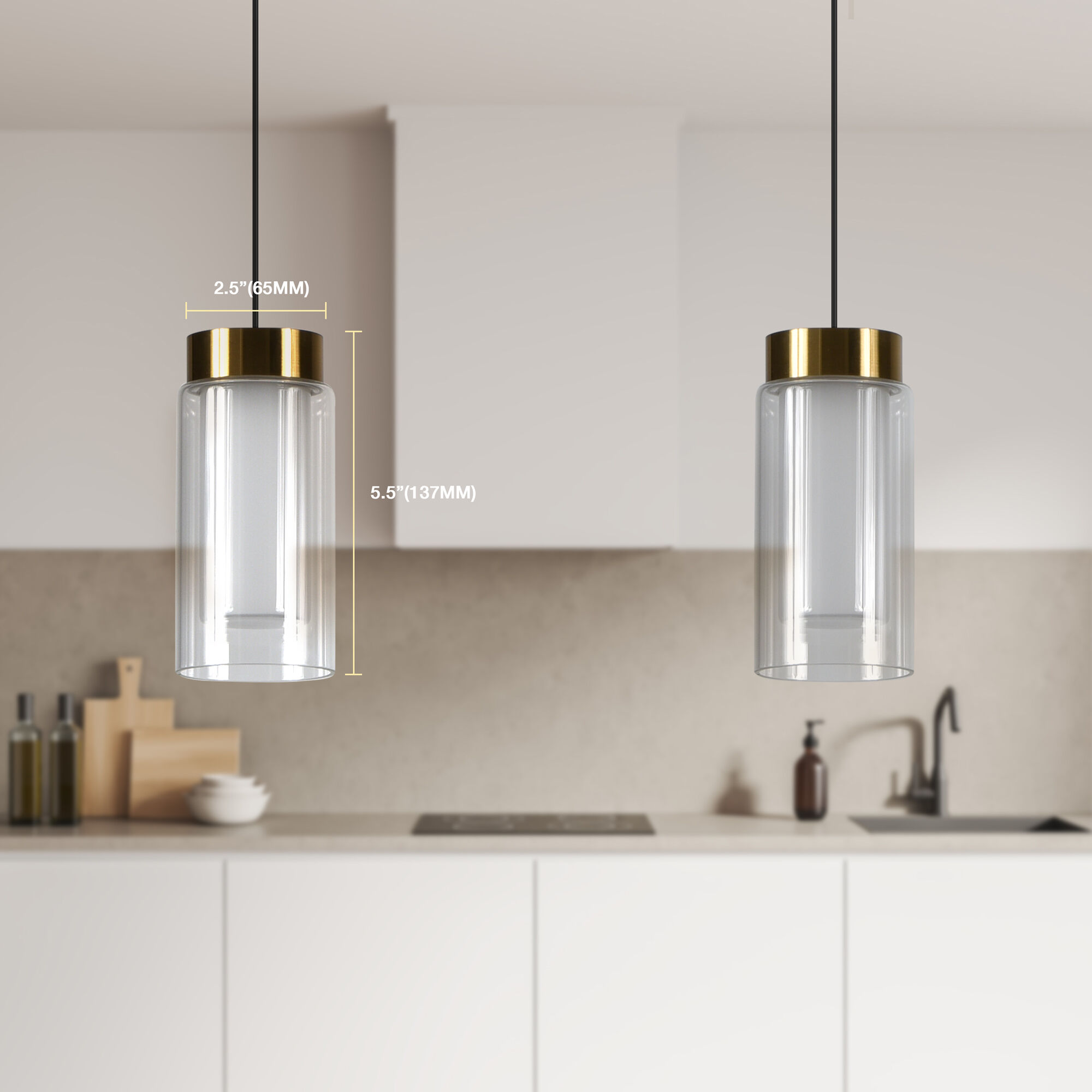 Artisan Collection/GENOA Series 5 inch Black Pendant Ceiling Light