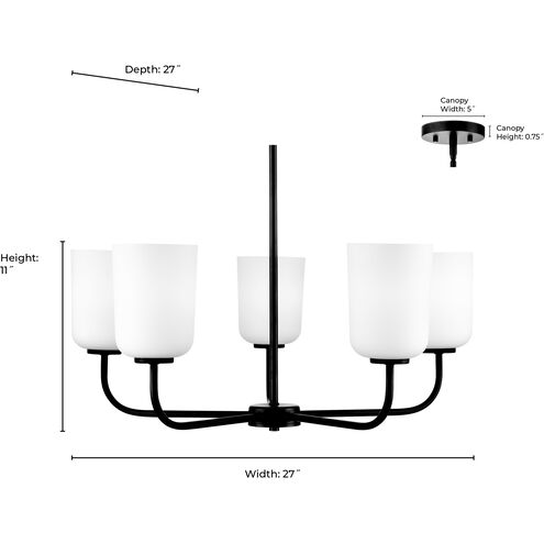 Laphia 5 Light 27 inch Modern Gold Chandelier Ceiling Light