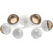 Cabochon LED 26.5 inch Salt White with White Marble Flush Mount Ceiling Light in 3000K LED, Bronze