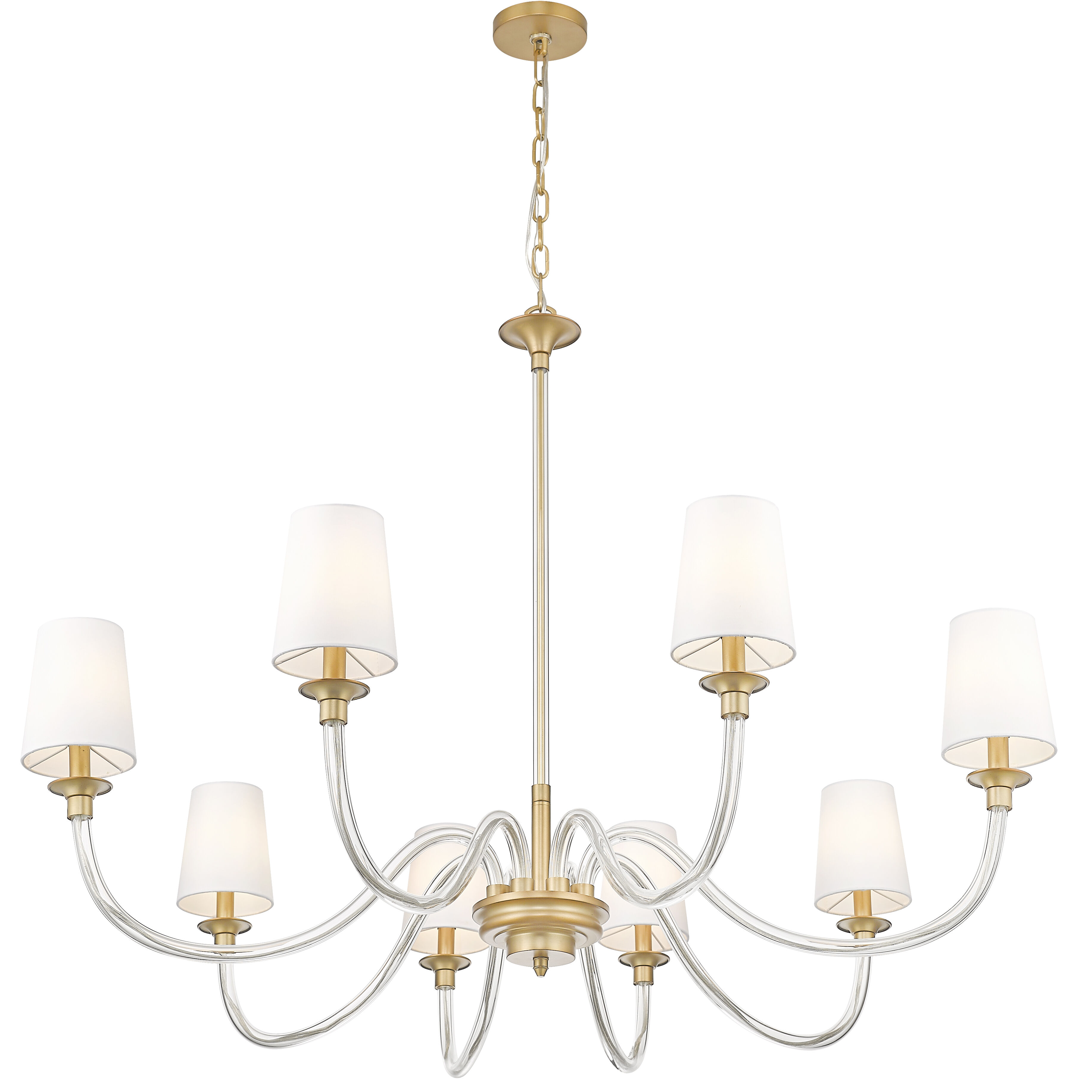 Katerina 8 Light 46 inch Rubbed Brass Chandelier Ceiling Light