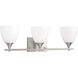 Drew & Jonathan Toffino 3 Light 26 inch Brushed Steel Wall Bath Fixture Wall Light