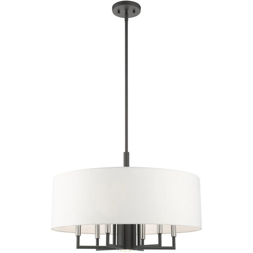 Meridian 7 Light 24 inch Scandinavian Gray Pendant Chandelier Ceiling Light
