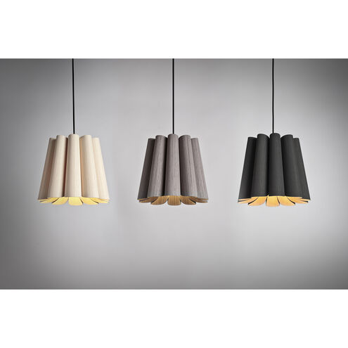 Renata 1 Light 13 inch Black Pendant Ceiling Light in Ash/Ash, WEP Collection