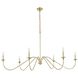 Rohan 6 Light 60 inch Brass Chandelier Ceiling Light