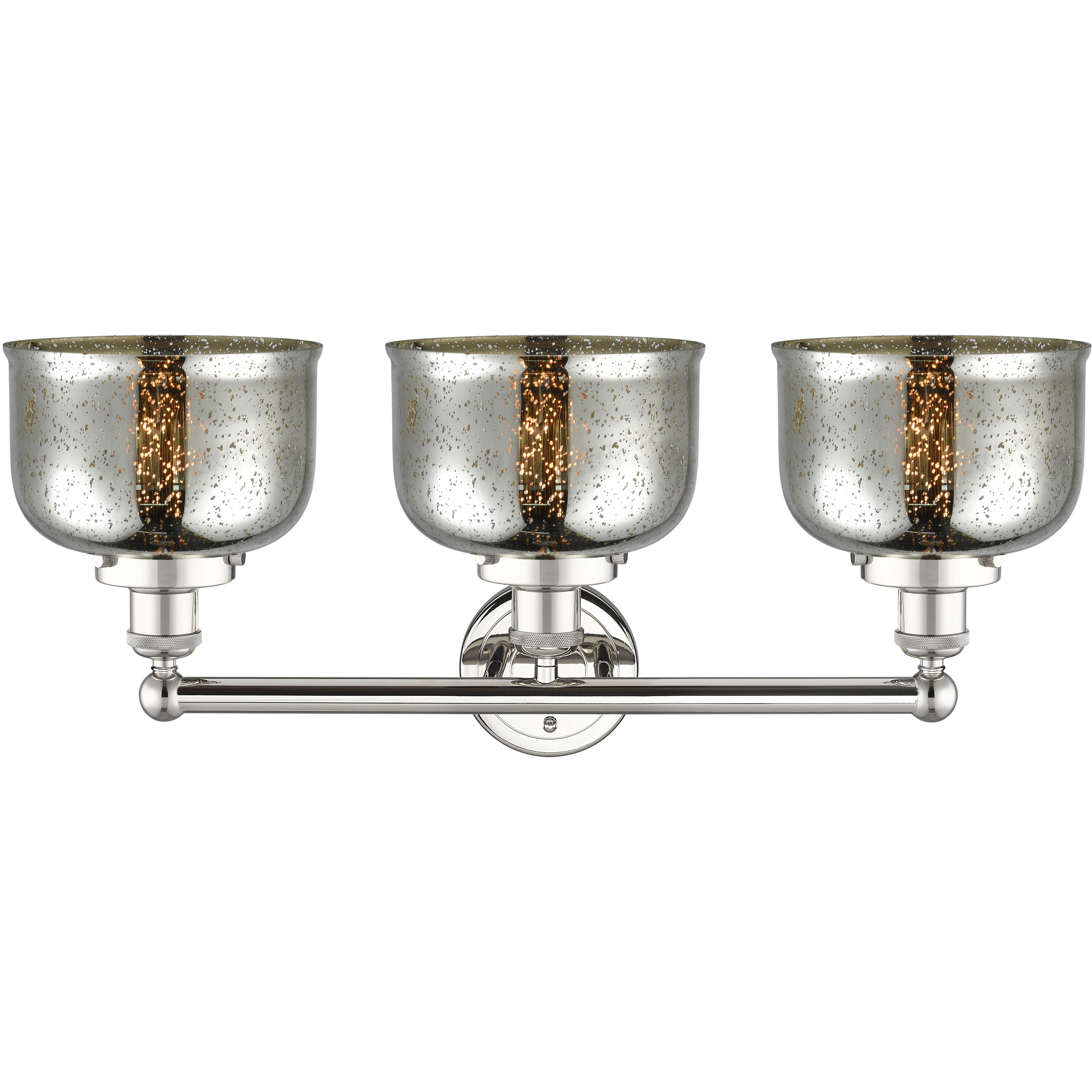 Bell 3 Light 24.5 inch Polished Nickel Bath Vanity Light Wall Light in Silver Plated Mercury