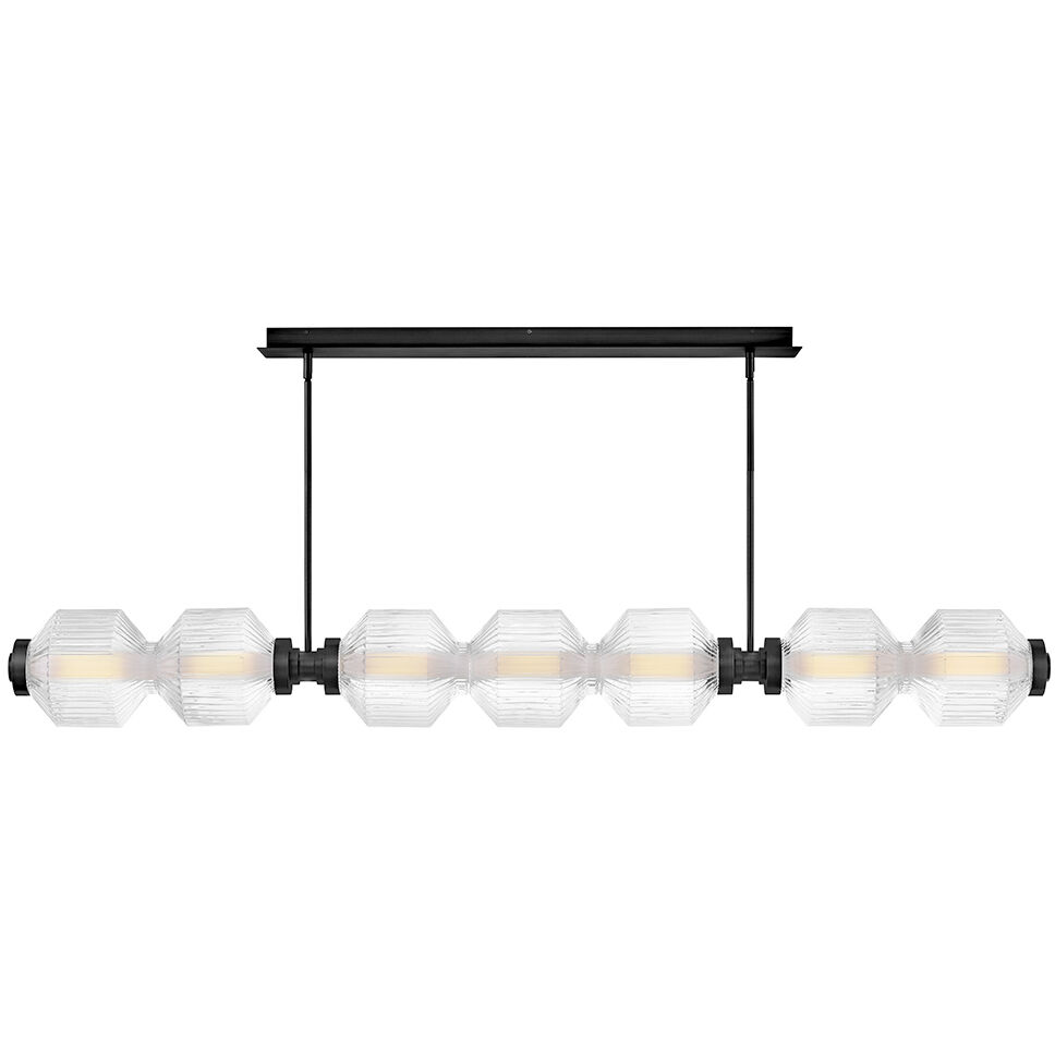Reign LED 69.25 inch Black Linear Pendant Ceiling Light
