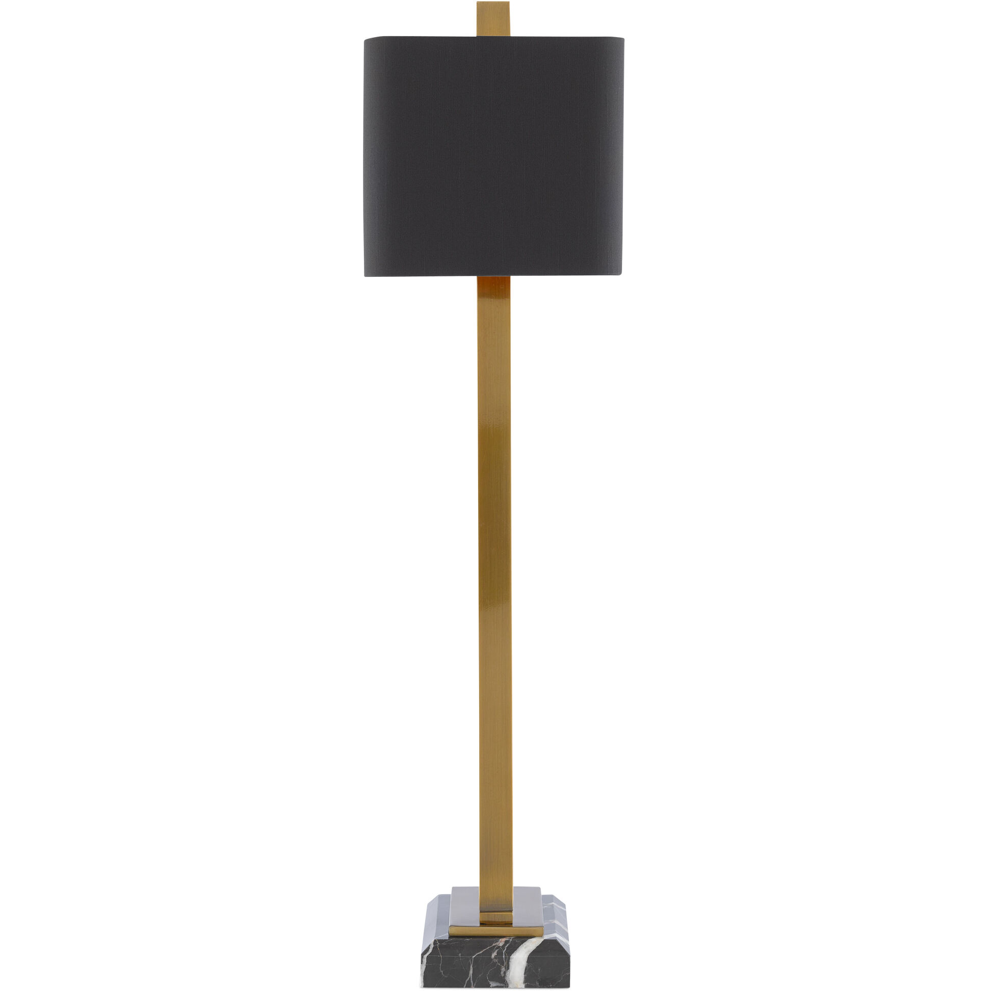 Adorn 32.75 inch 25 watt Antique Brass/Black Table Lamp Portable Light, Large