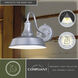 Dorado LED 9 inch Satin Silver and White Outdoor Wall