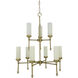 Emily 9 Light 36 inch Brushed Brass Foyer Chandelier Ceiling Light