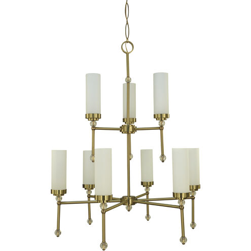 Emily 9 Light 36 inch Brushed Brass Foyer Chandelier Ceiling Light