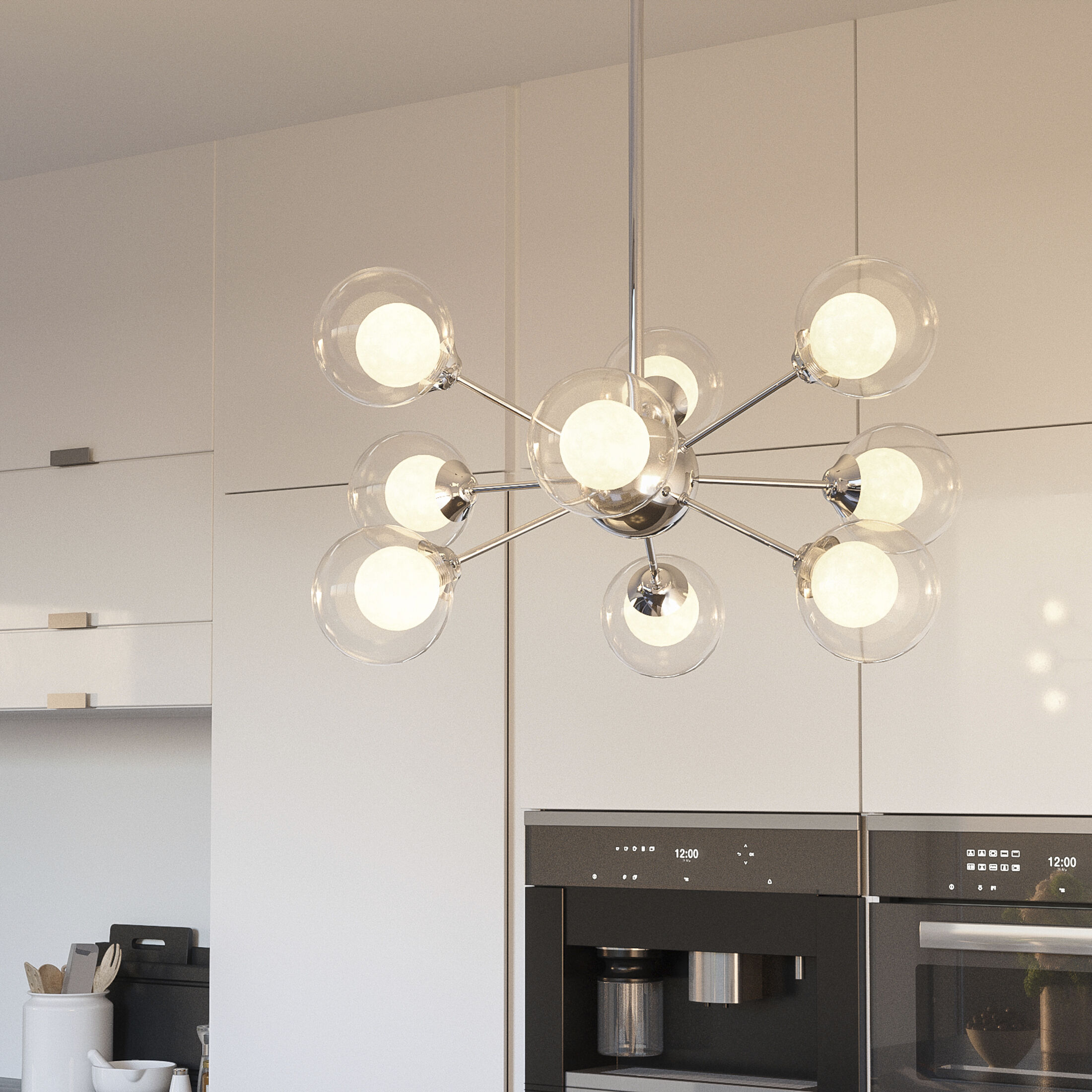 Spellbound 9 Light 20 inch Polished Chrome Pendant Ceiling Light