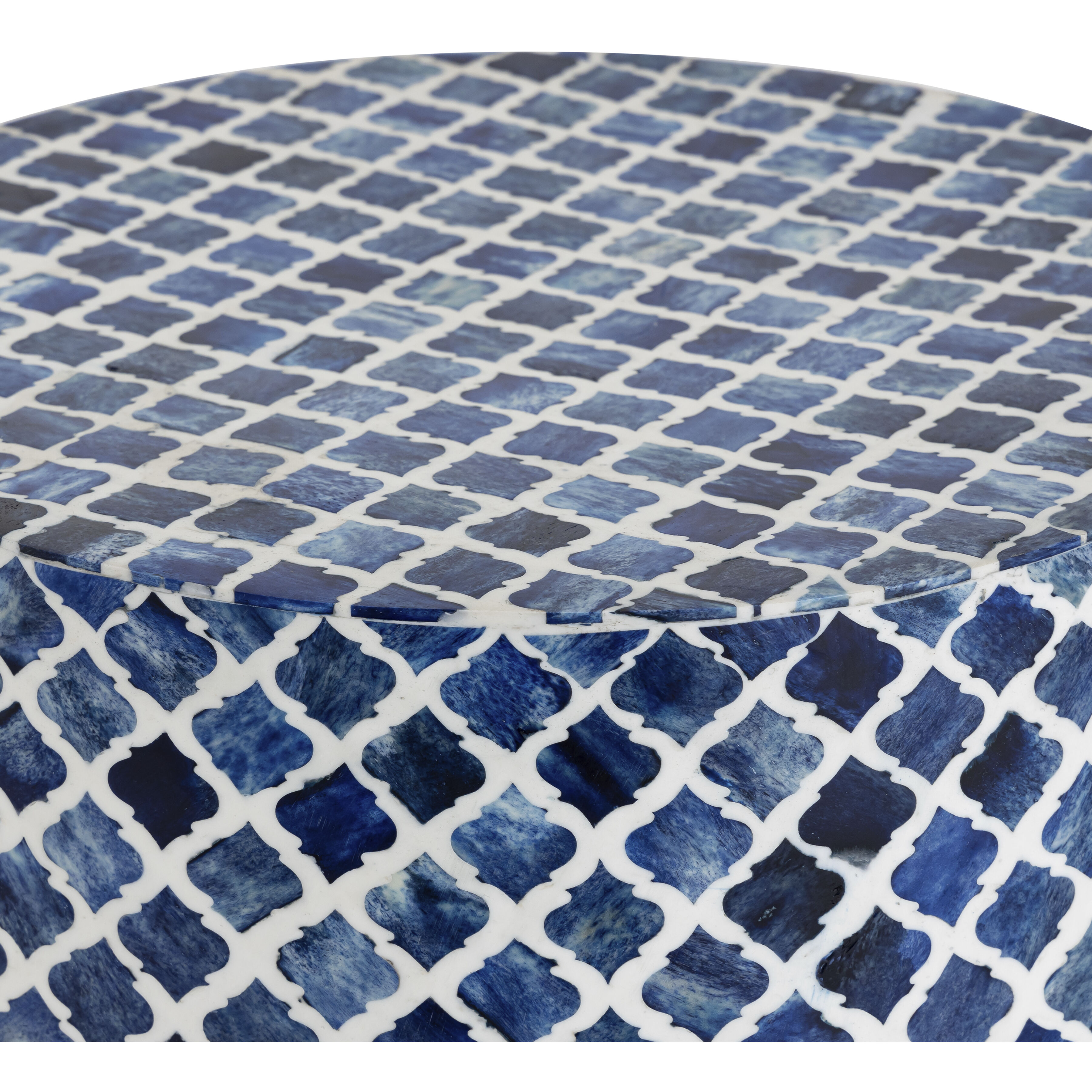 Coyle 18 X 15.5 inch Blue with White Accent Table