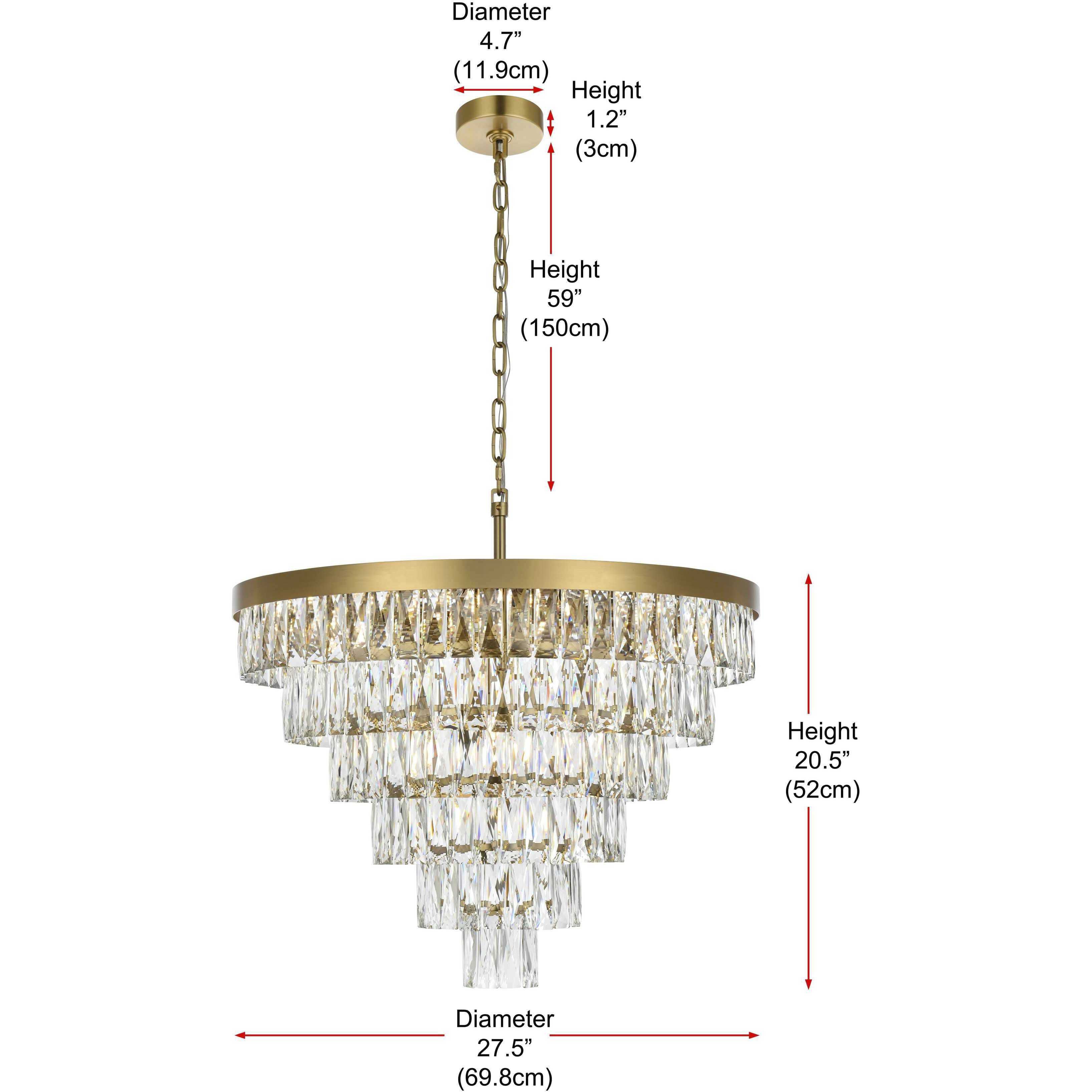 Josephine 13 Light 27.5 inch Satin Gold Chandelier Ceiling Light
