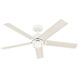 Erling 52 inch Fresh White with Bleached Alder/Fresh White Blades Ceiling Fan