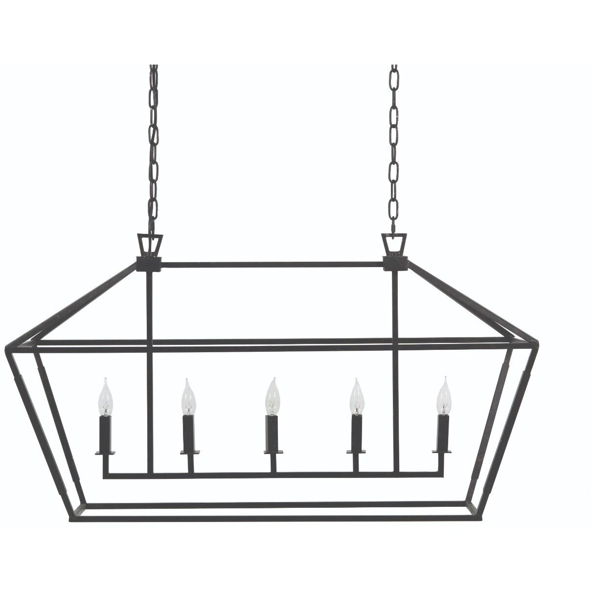 Arnold 5 Light 42 inch Antique Bronze Chandelier Ceiling Light