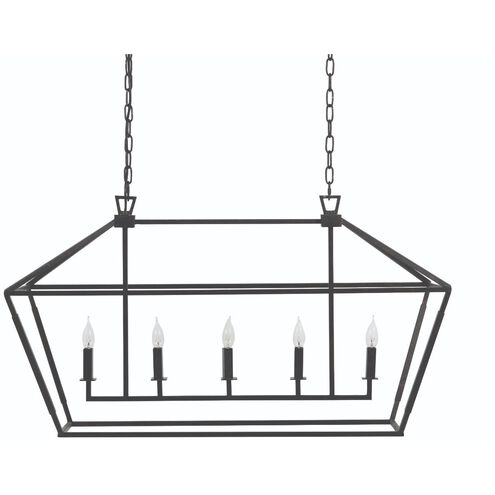 Arnold 5 Light 42 inch Antique Bronze Chandelier Ceiling Light