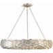 Broche 8 Light 33.5 inch Antique Silver Chandelier Ceiling Light