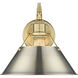 Yep Orwell 1 Light 10 inch Brushed Champagne Brass Wall Sconce Wall Light in Aged Brass