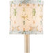 Bug Parade Ivory and Green and Yellow and Blue and Orange 5 inch Drum Chandelier Shade