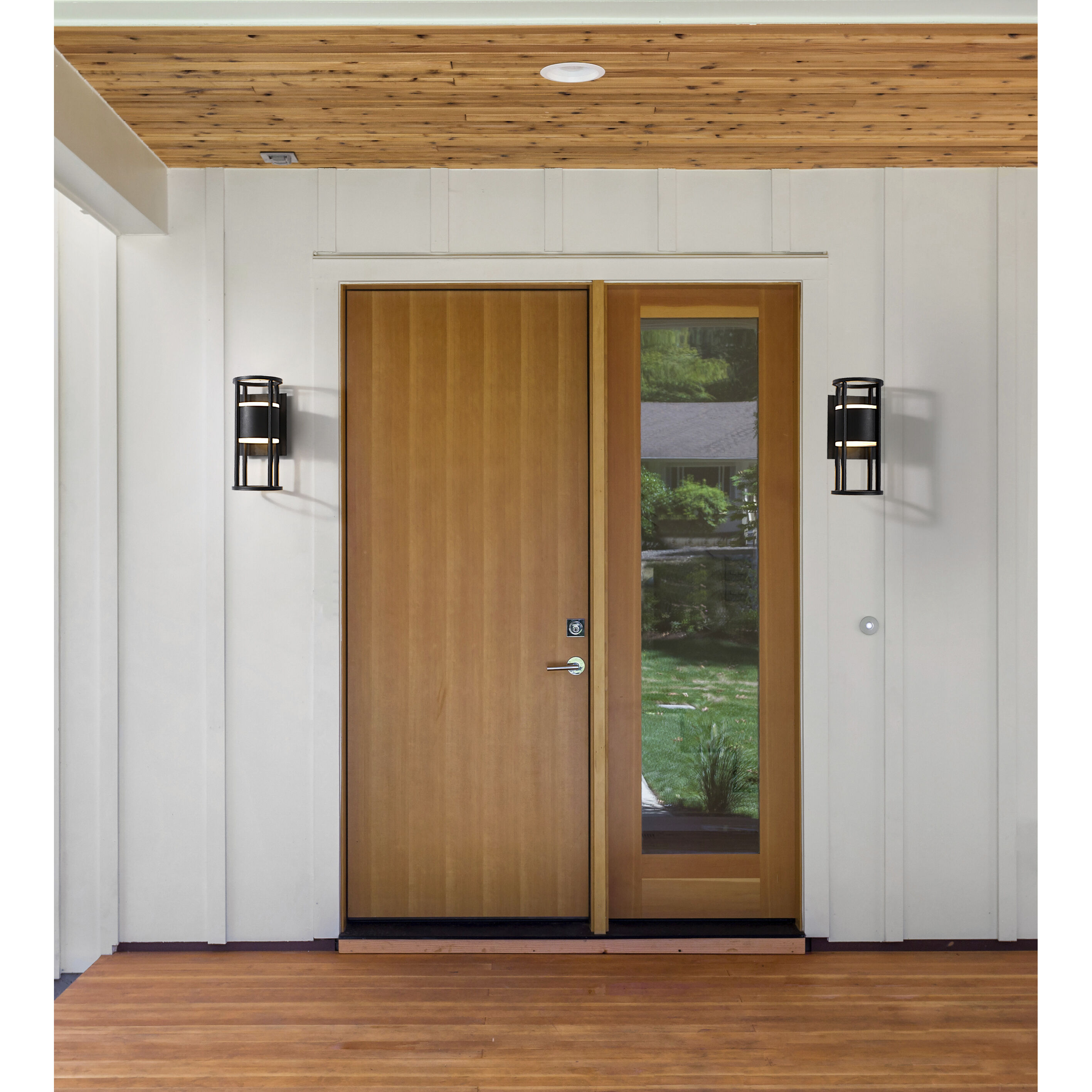 Luca LED 12 inch Black Outdoor Wall Light