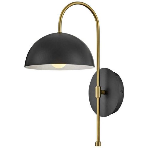 Lou LED 8 inch Black Sconce Wall Light