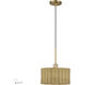 Weavington 1 Light 12 inch Antique Gold Leaf Pendant Ceiling Light