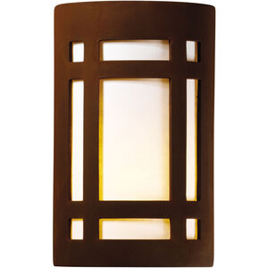 Ambiance LED 6 inch Real Rust Wall Sconce Wall Light in 1000 Lm LED, White Styrene, Small
