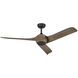 Tiburon 56 inch Matte Black with Driftwood Blades Smart Fan