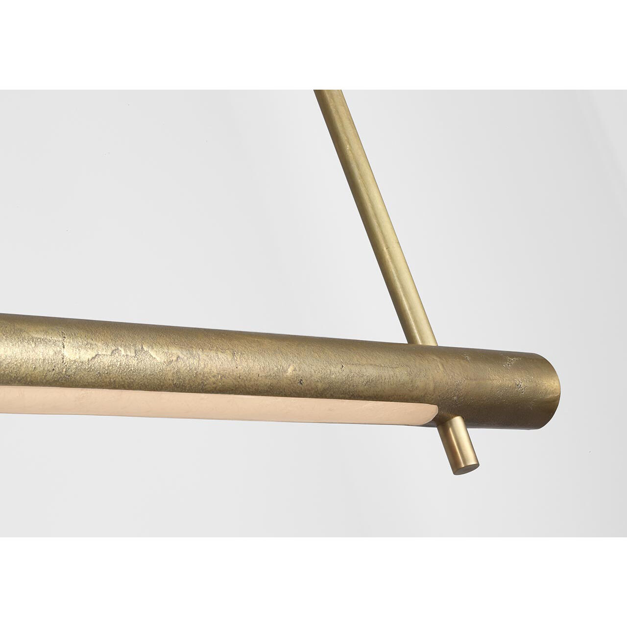 Anne-Marie Barton Stahl Linear Chandelier Ceiling Light in Museum Brass