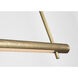 Anne-Marie Barton Stahl Linear Chandelier Ceiling Light in Museum Brass