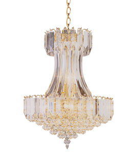 Tranquility 8 Light 19 inch Polished Brass Pendant Ceiling Light in Clear Beveled Acrylic tapers