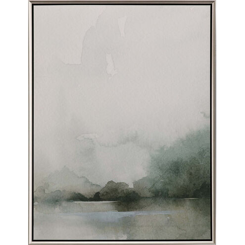 Heavy Fog Green and Blue and Gray Canvas