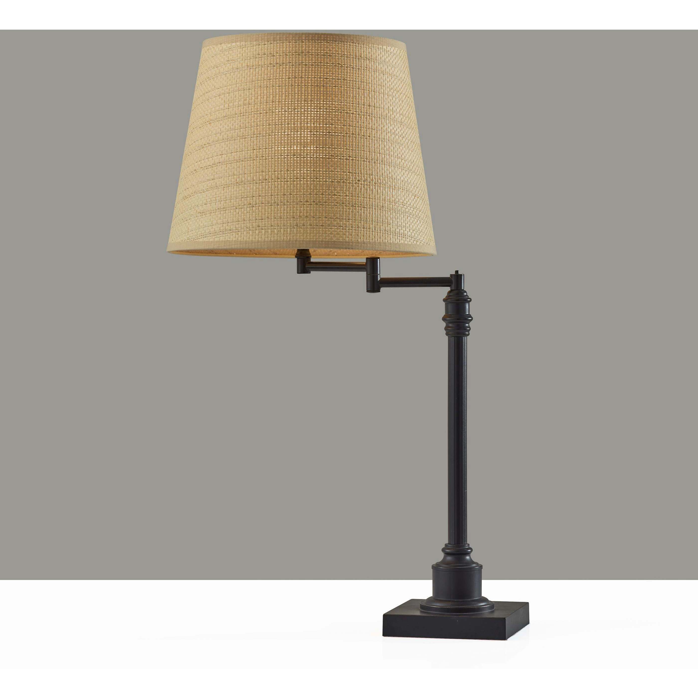 Dante 26 inch 60.00 watt Black Metal Table Lamp Portable Light, Simplee Adesso