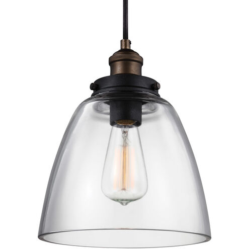Sean Lavin Baskin 1 Light 9 inch Painted Aged Brass / Dark Weathered Zinc Pendant Ceiling Light in Painted Aged Brass with Dark Weathered Zinc